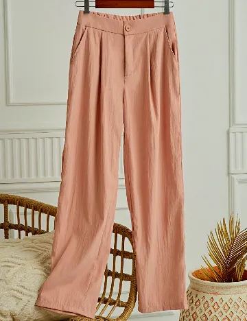 Pantaloni SHEIN, roz pudra
