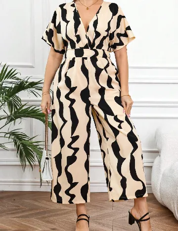Salopeta SHEIN CURVE, crem