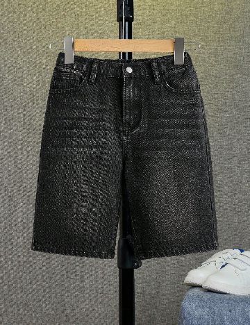 Pantaloni scurti Shein Kids, negru