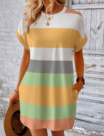 Rochie scurta SHEIN, mix culori