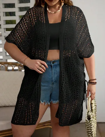 Kimono SHEIN CURVE, negru