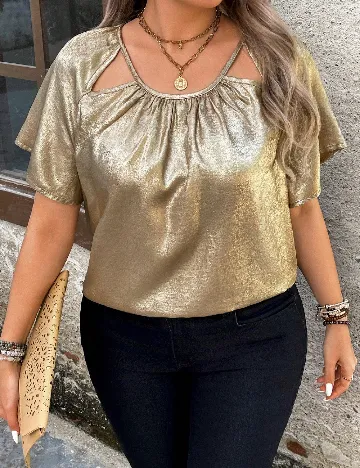 Bluza SHEIN CURVE, auriu