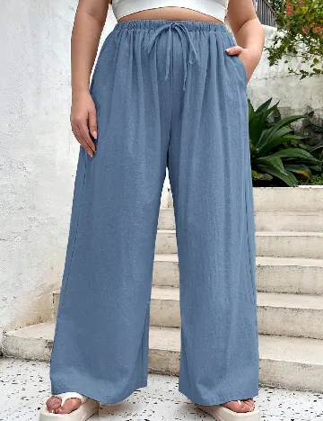 Pantaloni SHEIN CURVE, albastru