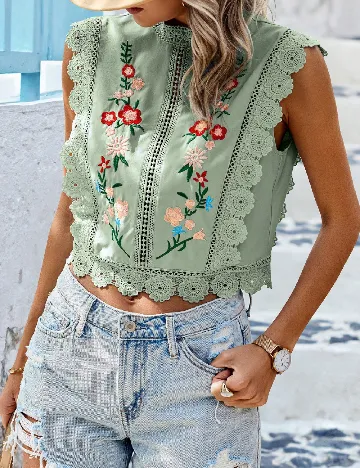 Top SHEIN, verde