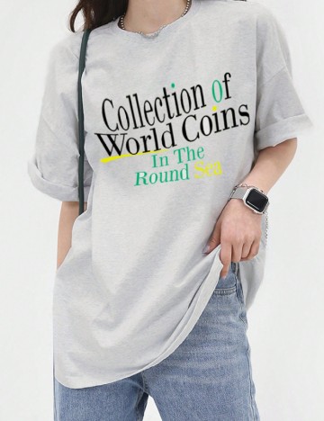 Tricou Oversize Dazy, gri