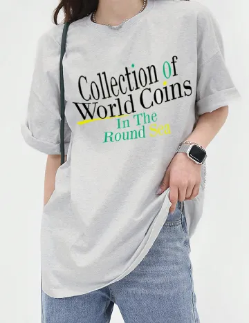 Tricou Oversize Dazy, gri