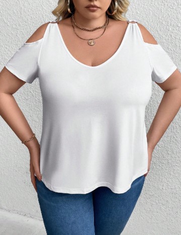 Tricou SHEIN CURVE, alb