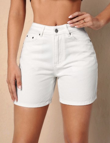 Pantaloni scurti SHEIN, alb