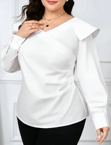Bluza SHEIN CURVE, alb