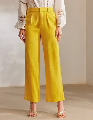 Pantaloni MOTF, galben