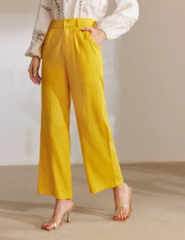 Pantaloni MOTF, galben