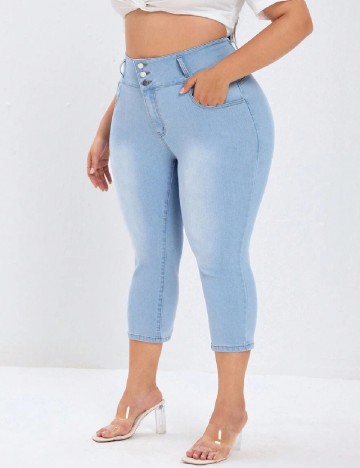 Blugi SHEIN CURVE, bleu