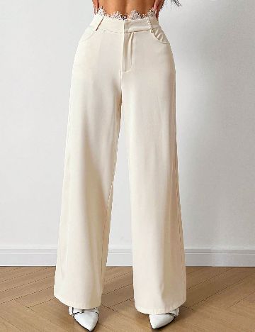 Pantaloni SHEIN, ecru