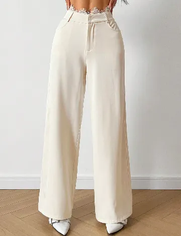 Pantaloni SHEIN, ecru