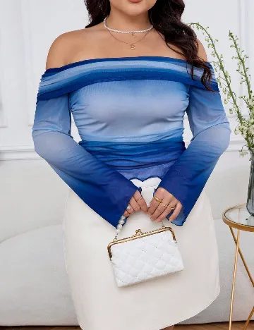 Bluza SHEIN CURVE, albastru