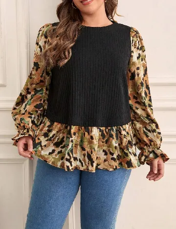 Bluza SHEIN CURVE, negru