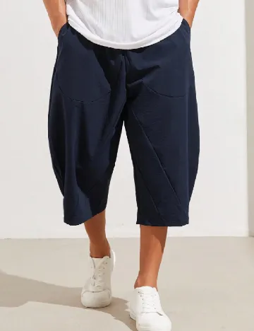 Pantaloni trei sferturi SHEIN, bleumarin