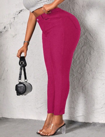 Pantaloni SHEIN CURVE, roz