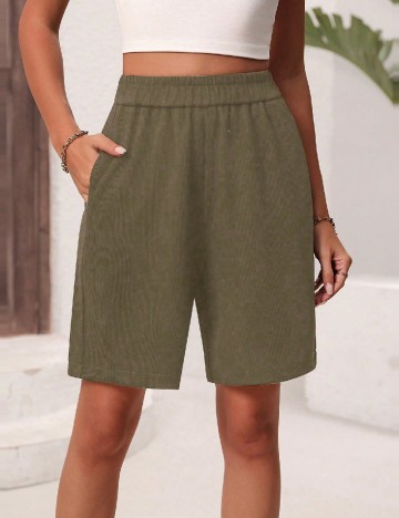 Pantaloni scurti SHEIN, maro