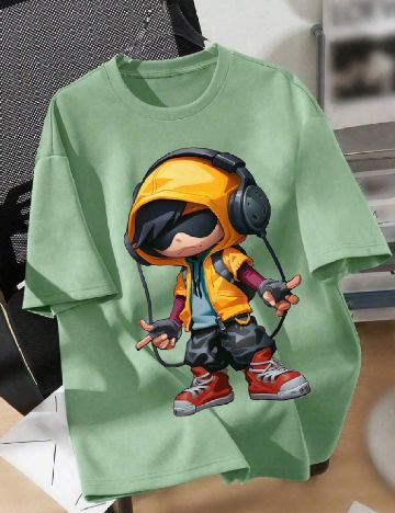 Tricou Shein Kids, verde