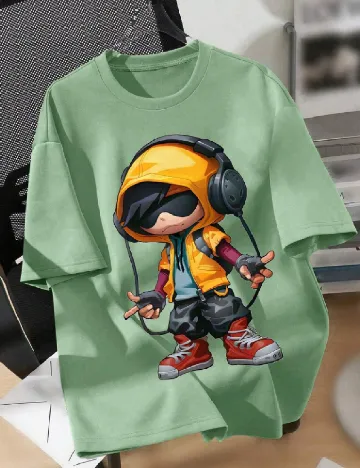 Tricou Shein Kids, verde