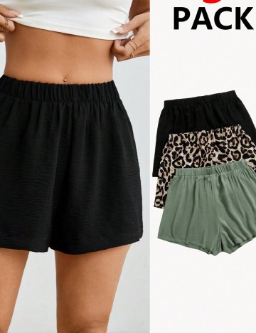 Set Pantaloni scurti 3 perechi SHEIN, mix culori