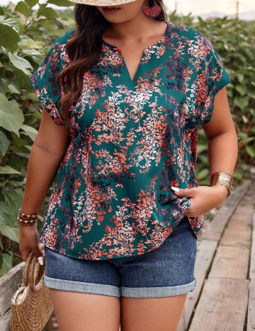 Bluza SHEIN CURVE, verde