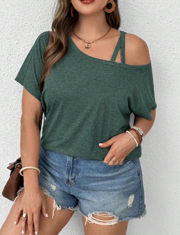 Bluza SHEIN CURVE, verde
