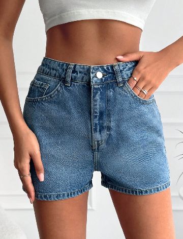 Pantaloni scurti SHEIN, albastru