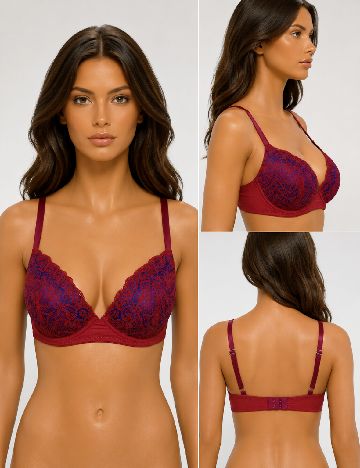 Sutien Tezenis, rosu/albastru