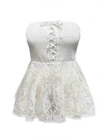Top SHEIN CURVE, alb