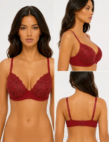 Sutien Tezenis, rosu/pruna