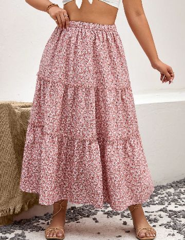 Fusta SHEIN CURVE, floral print