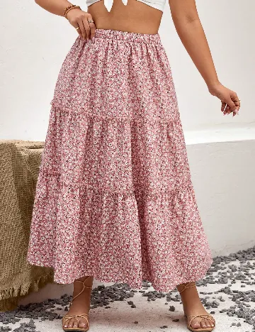Fusta SHEIN CURVE, floral print