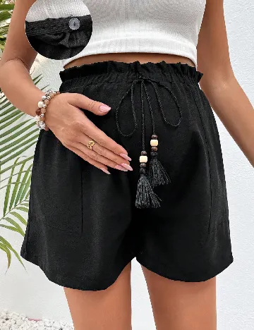 Pantaloni scurti SHEIN Maternity, negru