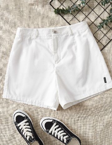 Pantaloni scurti SHEIN, alb