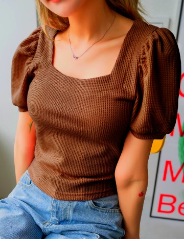Tricou Dazy, maro