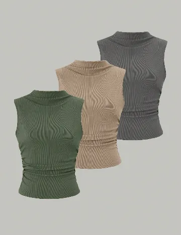 Set topuri 3 bucati SHEIN, mix culori