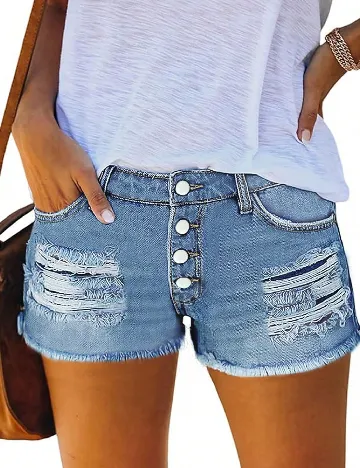 Pantaloni scurti SHEIN, albastru