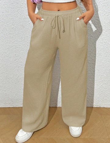 Pantaloni SHEIN CURVE, bej