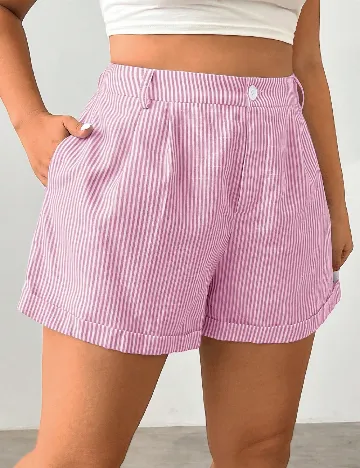 Pantaloni scurti SHEIN CURVE, roz