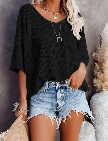 Bluza SHEIN CURVE, negru