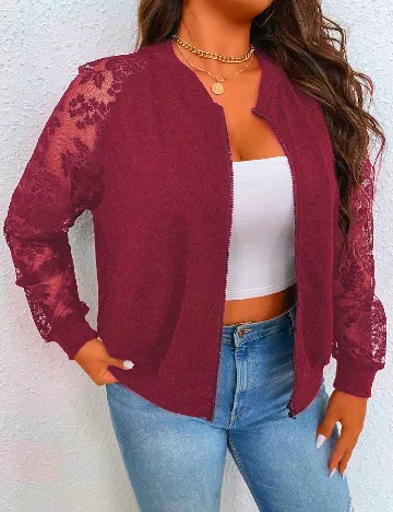 Bluza SHEIN CURVE, grena