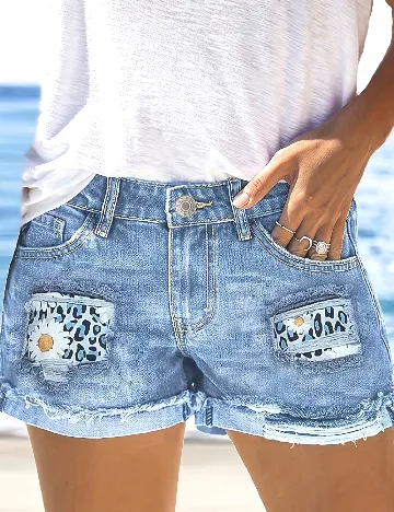 Pantaloni scurti SHEIN, albastru