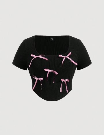 Top SHEIN CURVE, negru