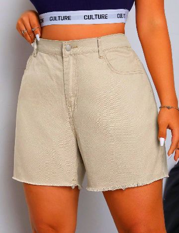Pantaloni scurti SHEIN CURVE, bej