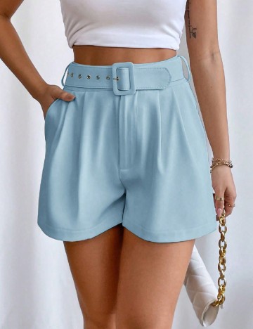 Pantaloni scurti SHEIN, albastru