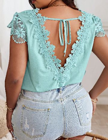 Tricou SHEIN CURVE, albastru