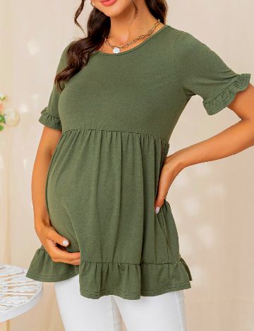 Bluza SHEIN Maternity, verde