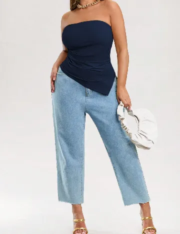 Top SHEIN CURVE, bleumarin